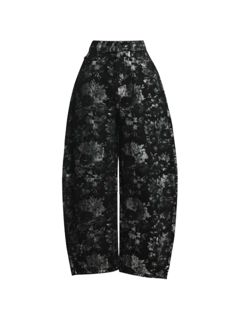 Essentiel Antwerp Ko floral-print barrel-leg jeans