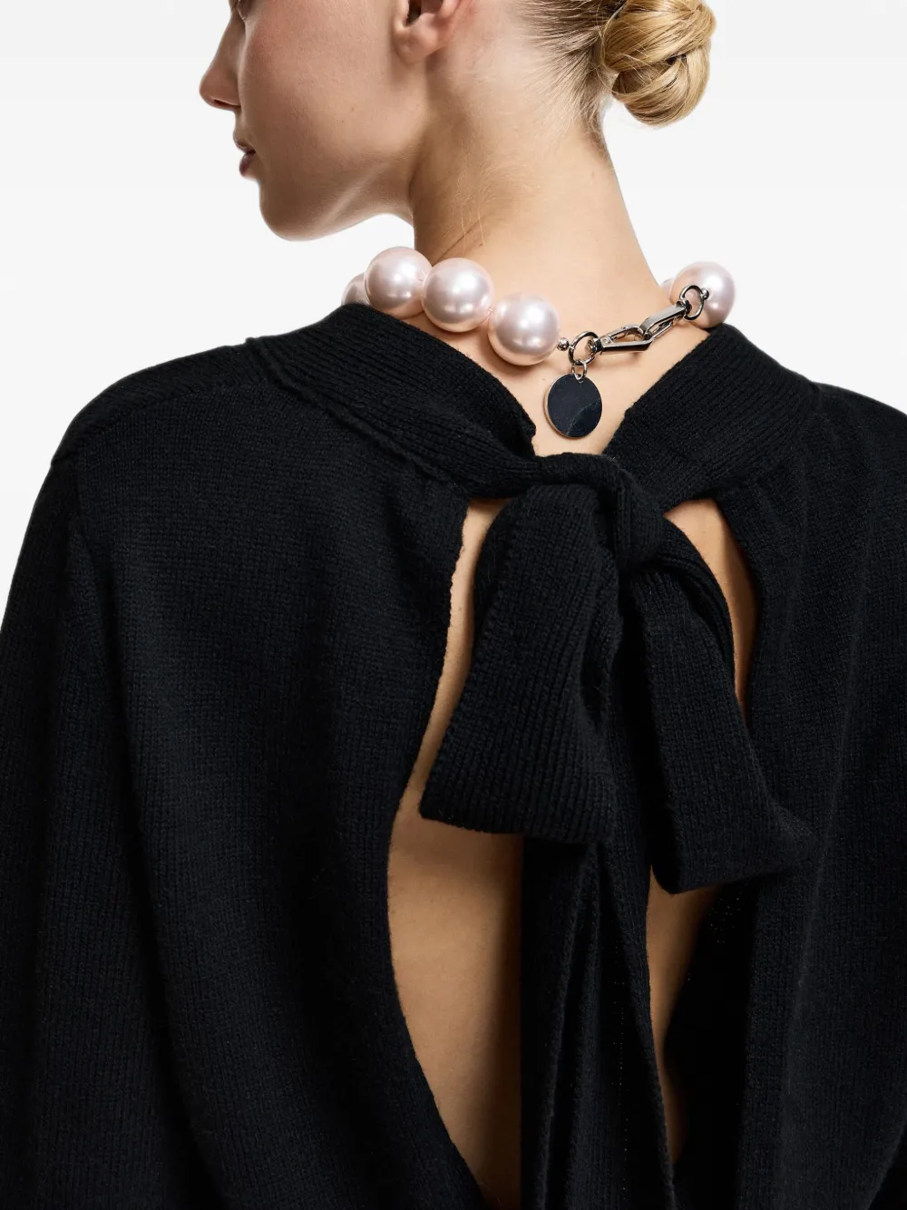 Essentiel Antwerp Kiarra bow-detail sweater Zwart