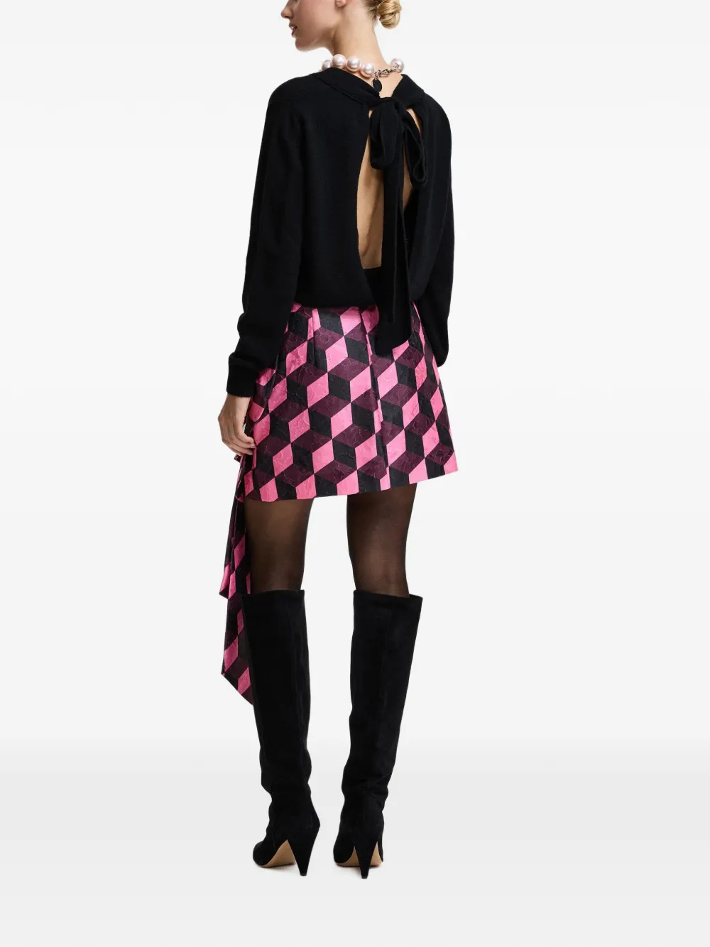 Essentiel Antwerp Kiarra bow-detail sweater Zwart