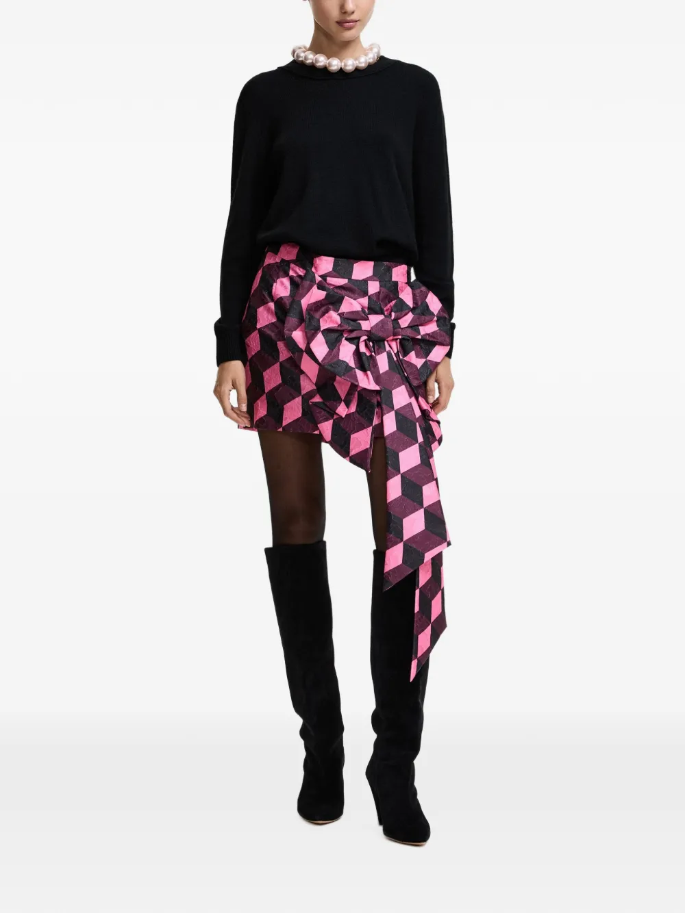 Essentiel Antwerp Kiarra bow-detail sweater Zwart