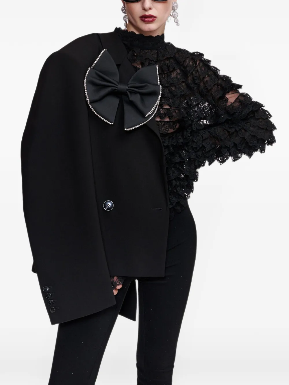 Essentiel Antwerp Kosy double-breasted oversized blazer Zwart