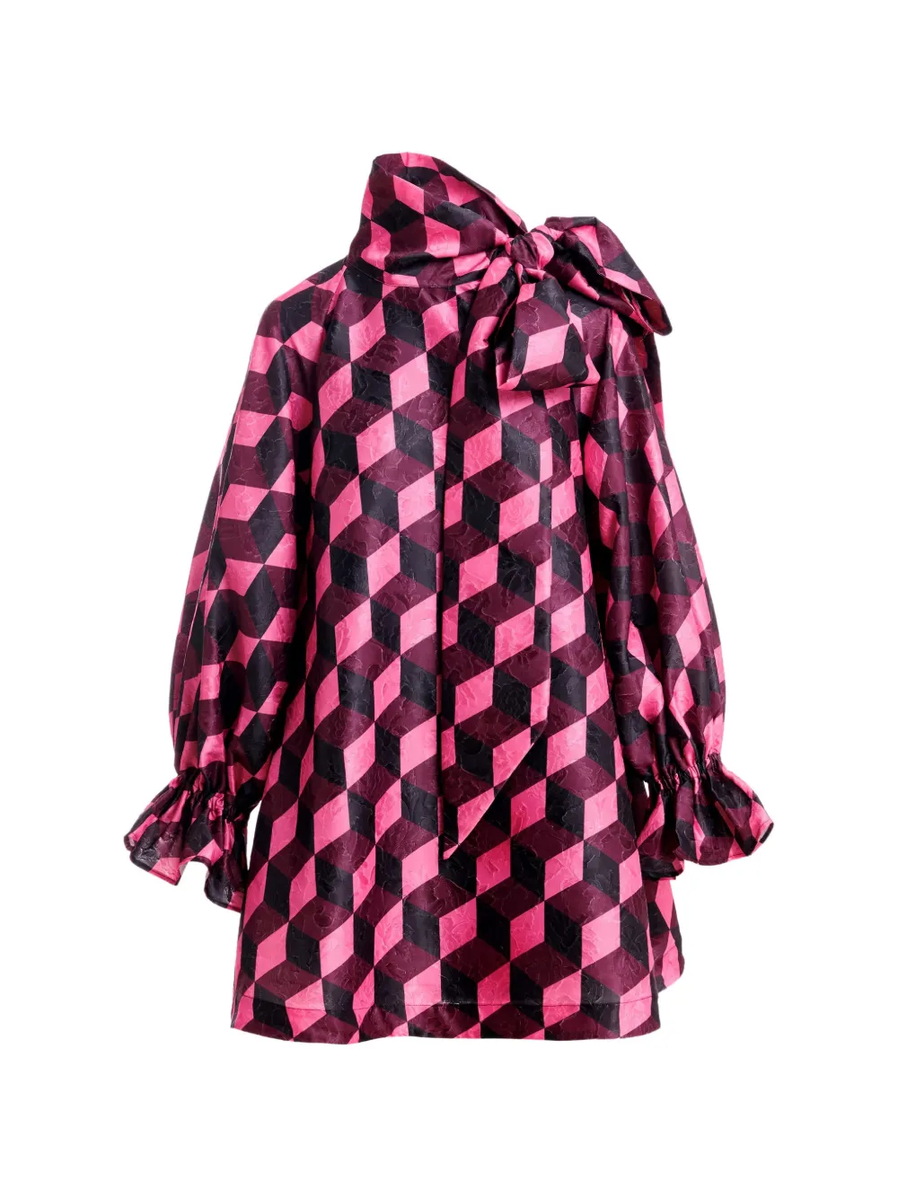 Essentiel Antwerp Kioanna mini-jurk met geometrisch patroon en strik Rood