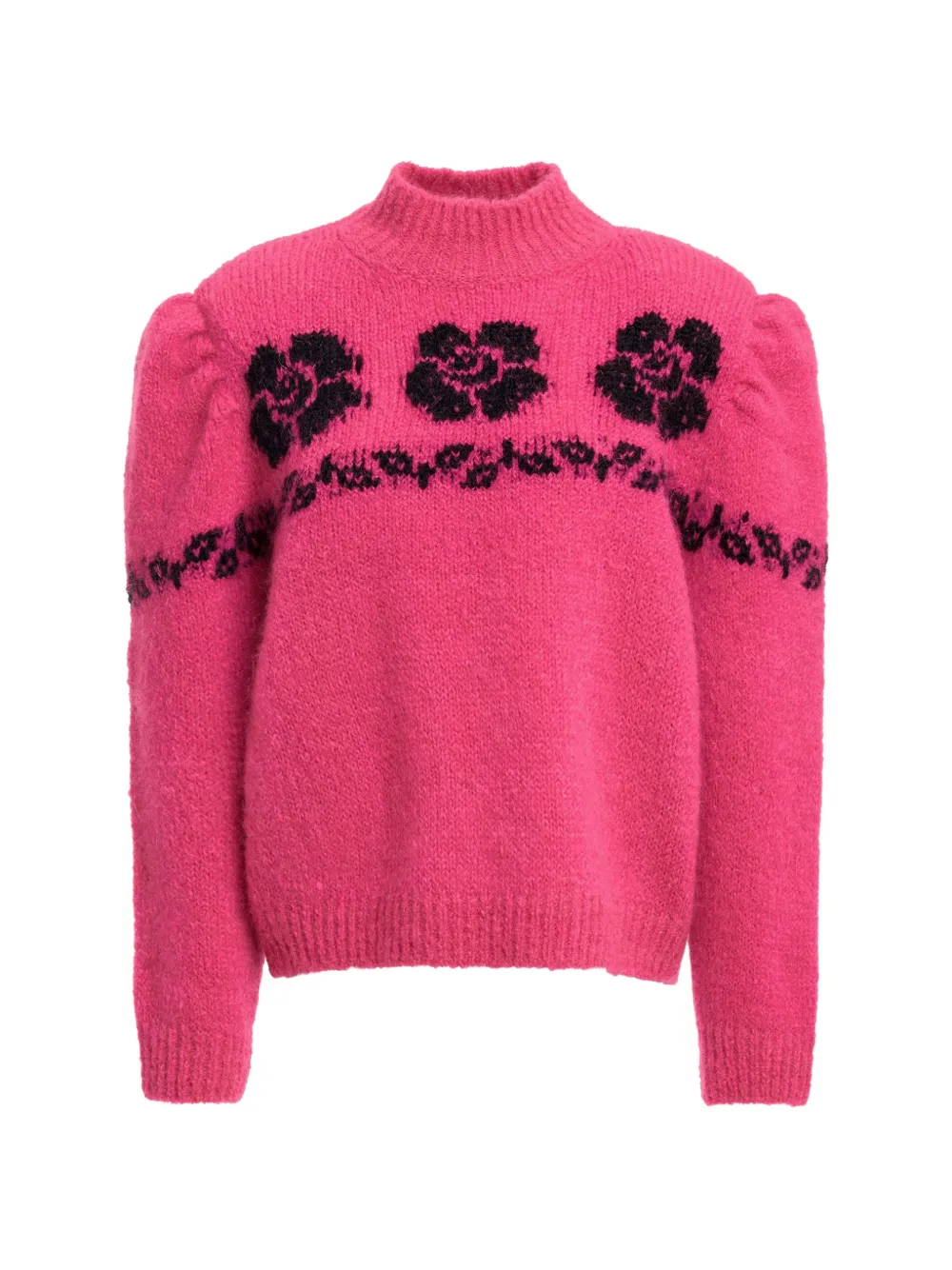 Essentiel Antwerp Kalendar floral-jacquard sweater Roze