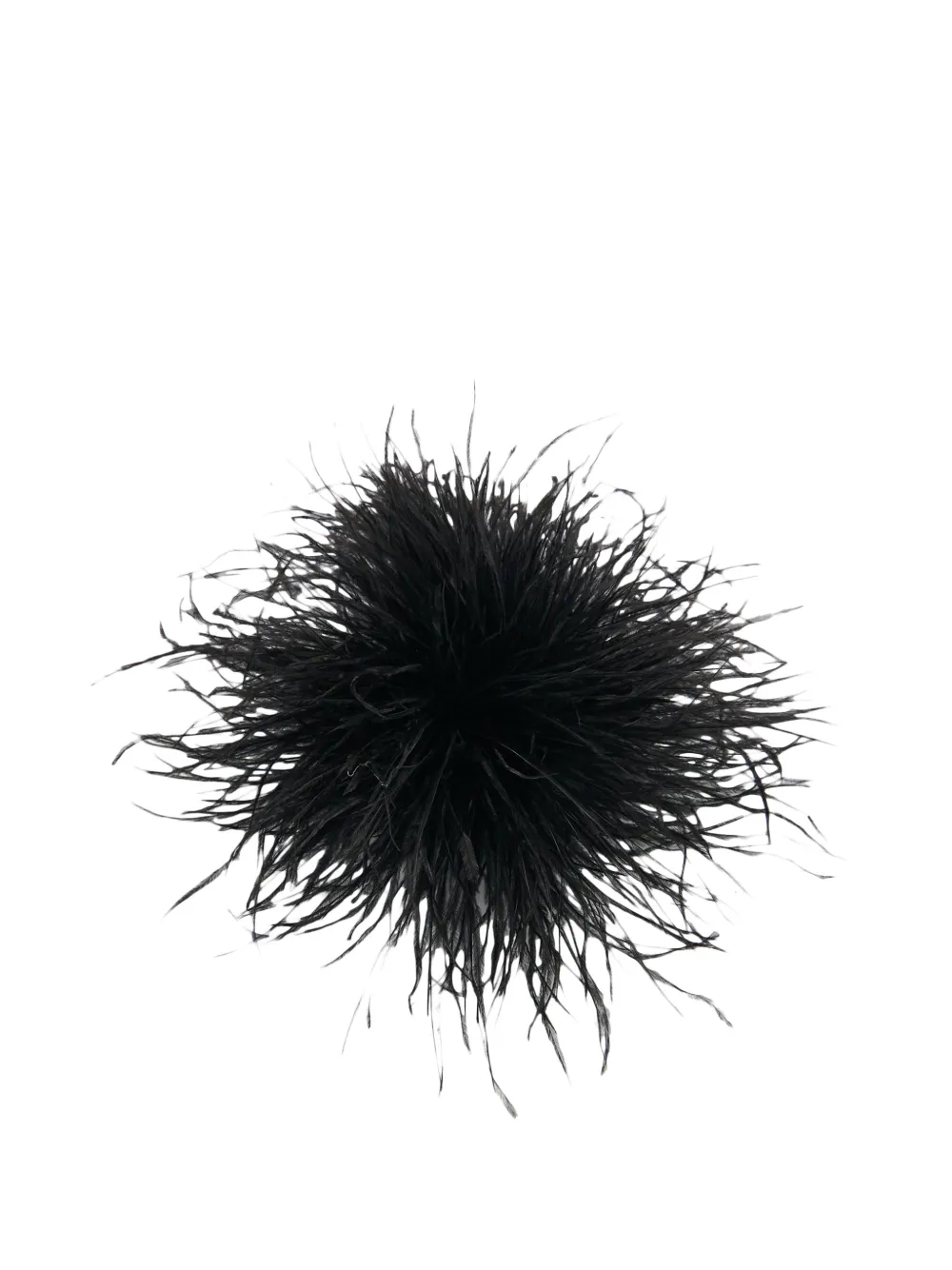 Essentiel Antwerp broche Kurdy à plumes d’autruche - Noir