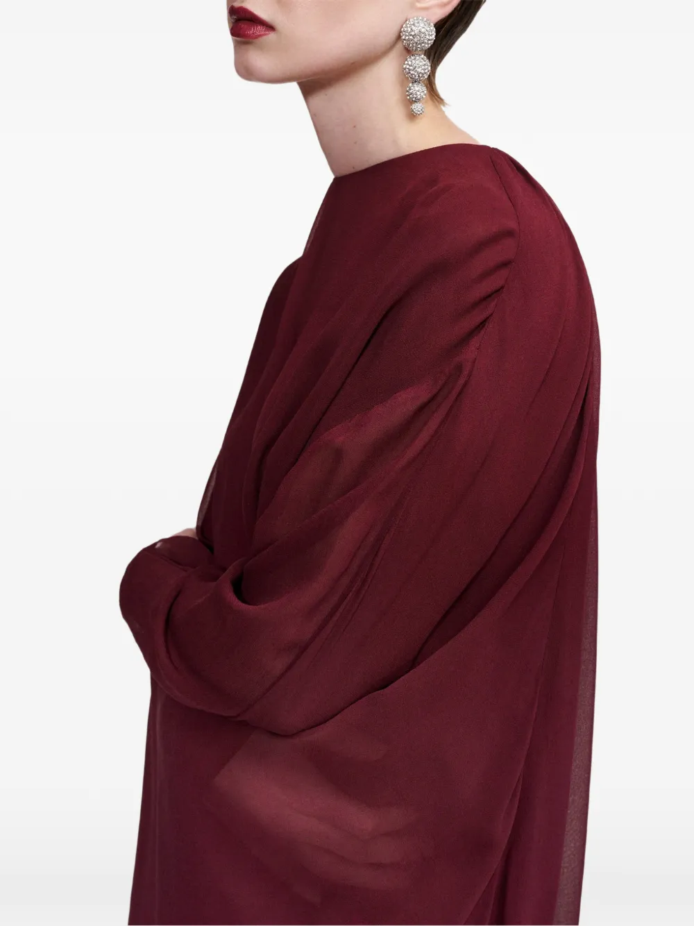 Essentiel Antwerp Kiyoki cape-overlay blouse Rood