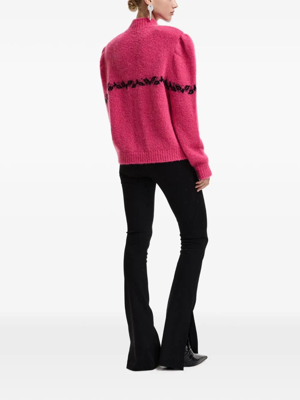 Essentiel Antwerp Kastar hem-slit flared trousers Zwart