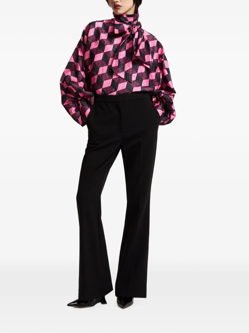 Essentiel Antwerp Keen flared trousers Zwart