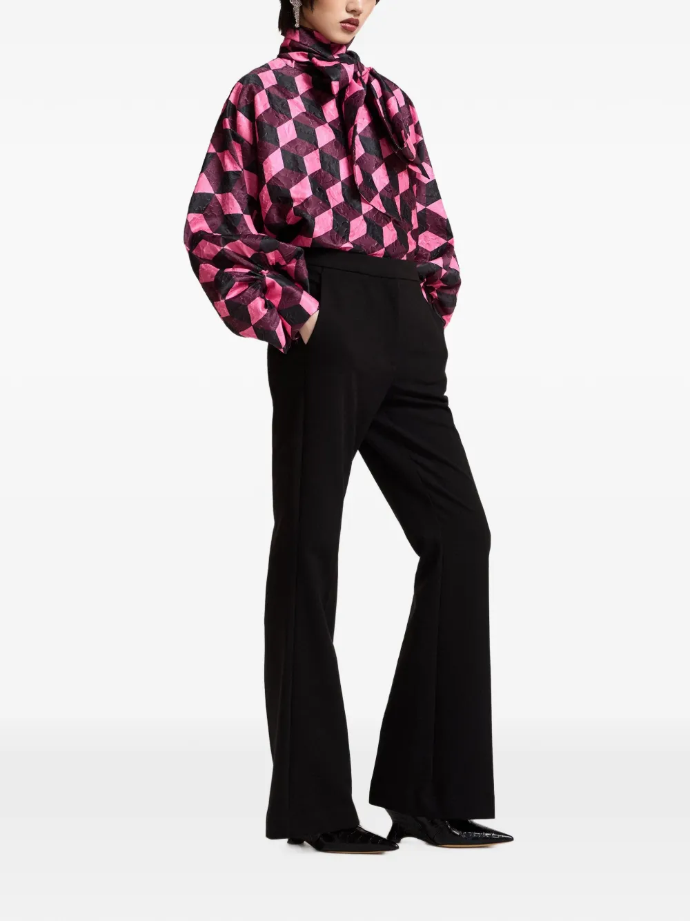 Essentiel Antwerp Keen flared trousers Zwart