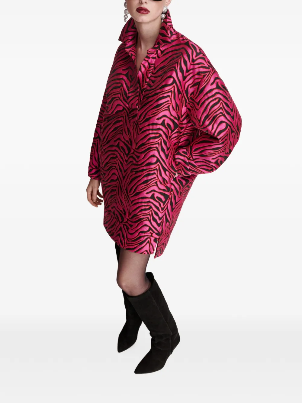 Essentiel Antwerp Keziah mini-jurk met zebraprint Roze
