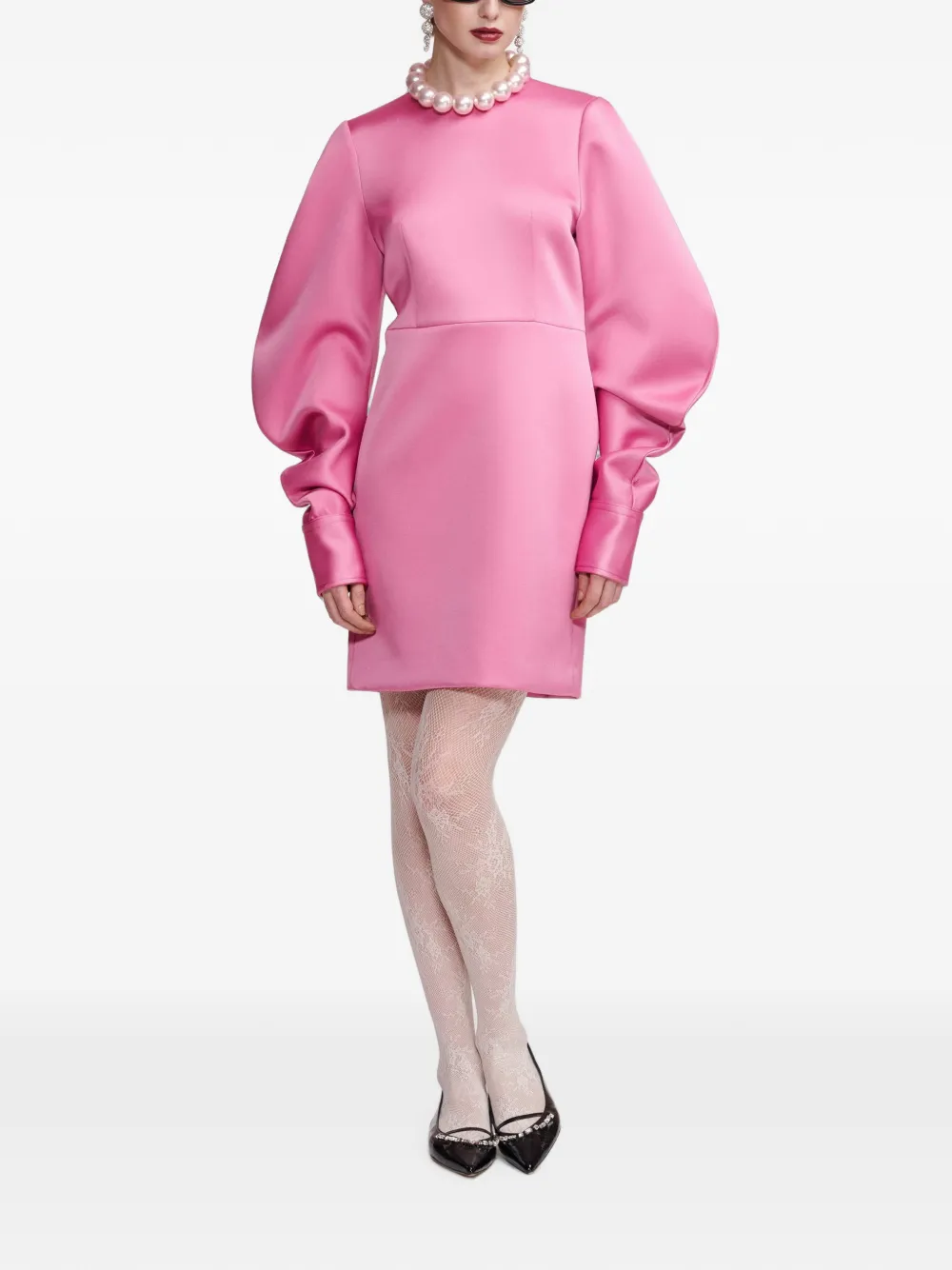 Essentiel Antwerp Kori banana-sleeved shift mini dress Roze