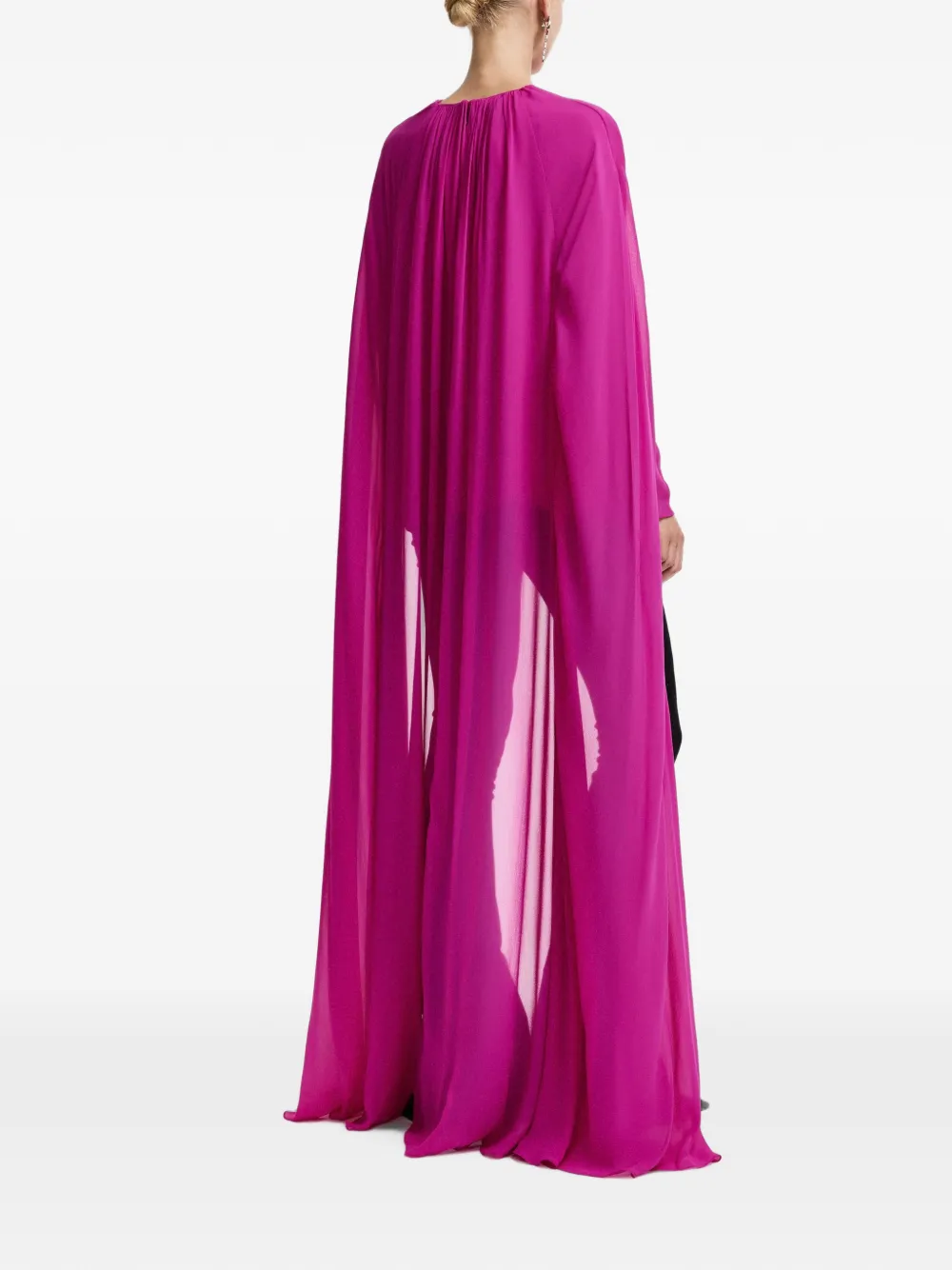Essentiel Antwerp Kiyoki cape-overlay long-sleeved blouse Roze