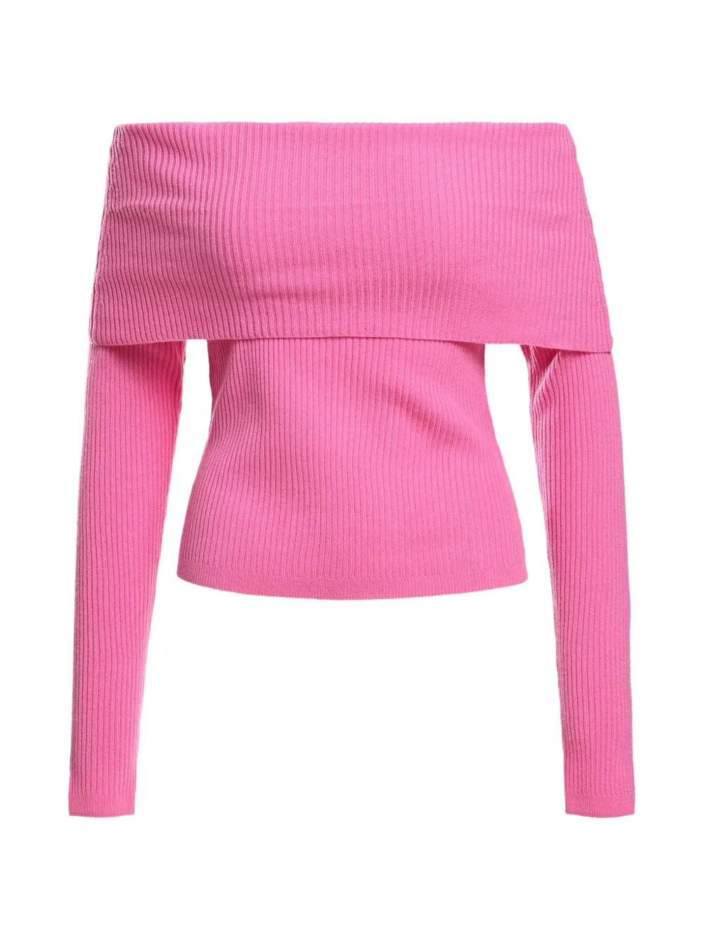 Essentiel Antwerp Killy ribbed off-the-shoulder sweater Roze