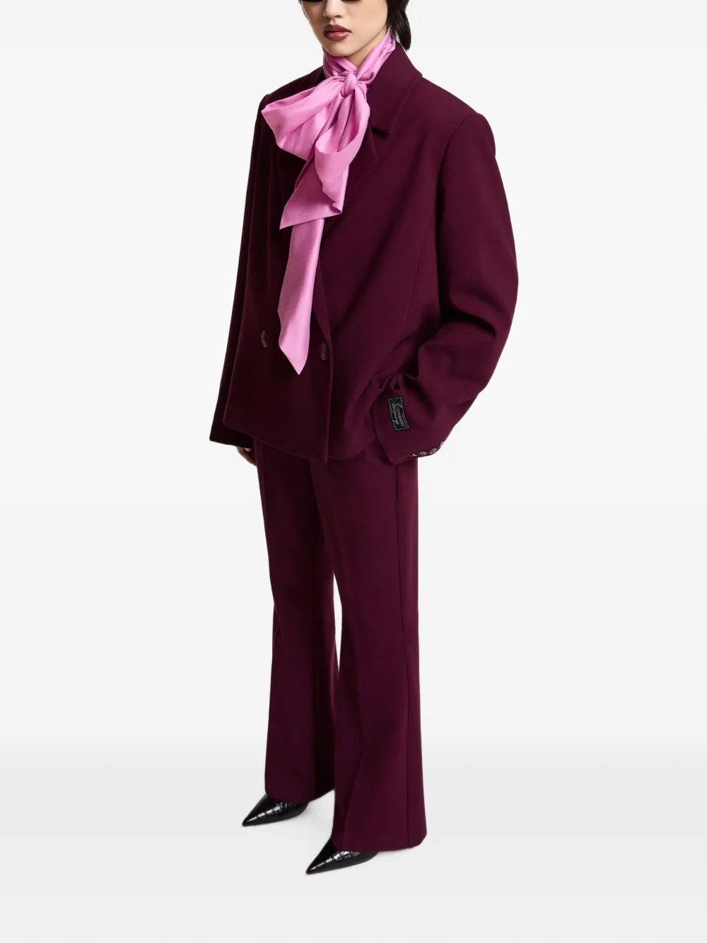Essentiel Antwerp Kosy oversized blazer met dubbele rij knopen Rood
