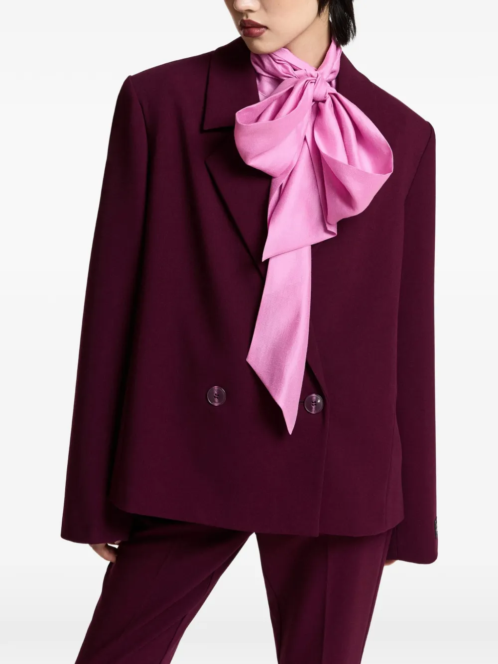 Essentiel Antwerp Kosy oversized blazer met dubbele rij knopen Rood