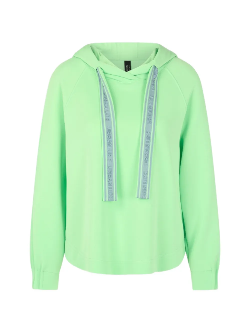 Marccain Logo-tape Raglan-sleeve Hoodie In Green
