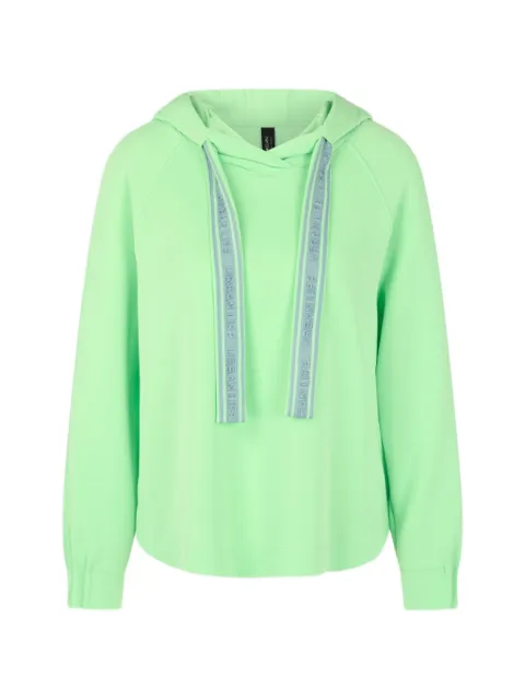 MARCCAIN logo-tape raglan-sleeve hoodie