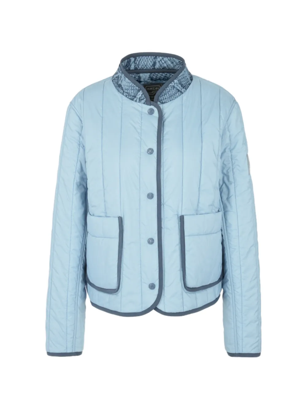 MARCCAIN Omkeerbaar gewatteerd jack met slangen-print Blauw