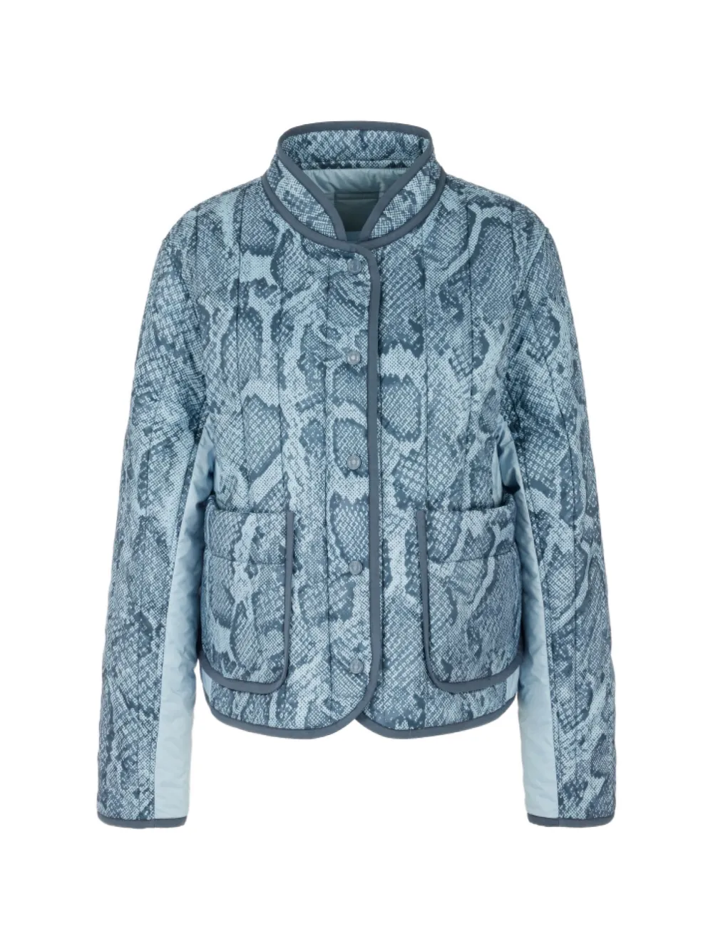 Marccain Reversible Quilted Snake-print Jacket In Animal Print