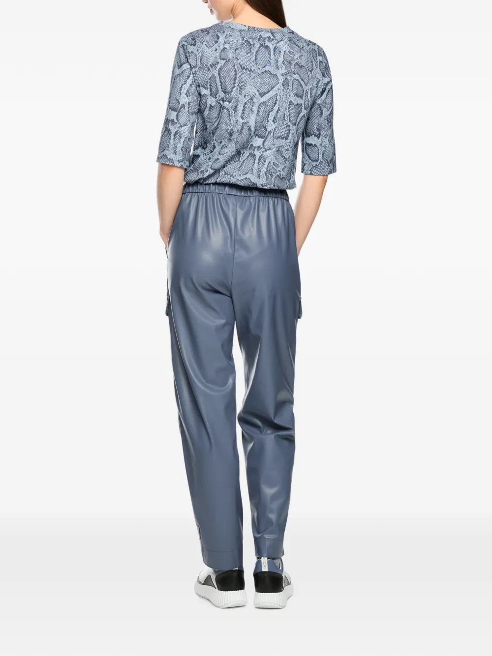 MARCCAIN snakeskin-print T-shirt Blauw