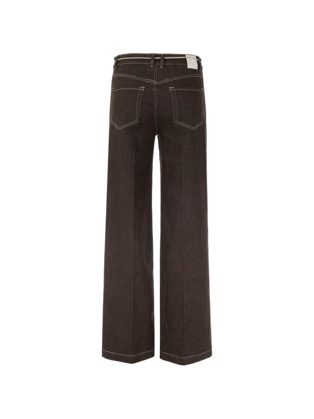 MARCCAIN Jeans met wijde pijpen en trekkoord Bruin