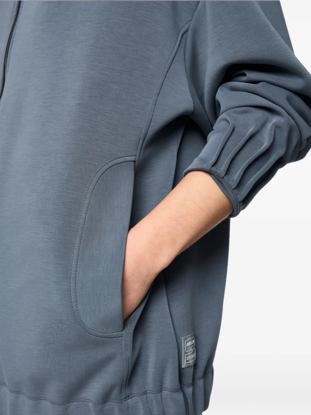 MARCCAIN Hoodie met logoband Blauw