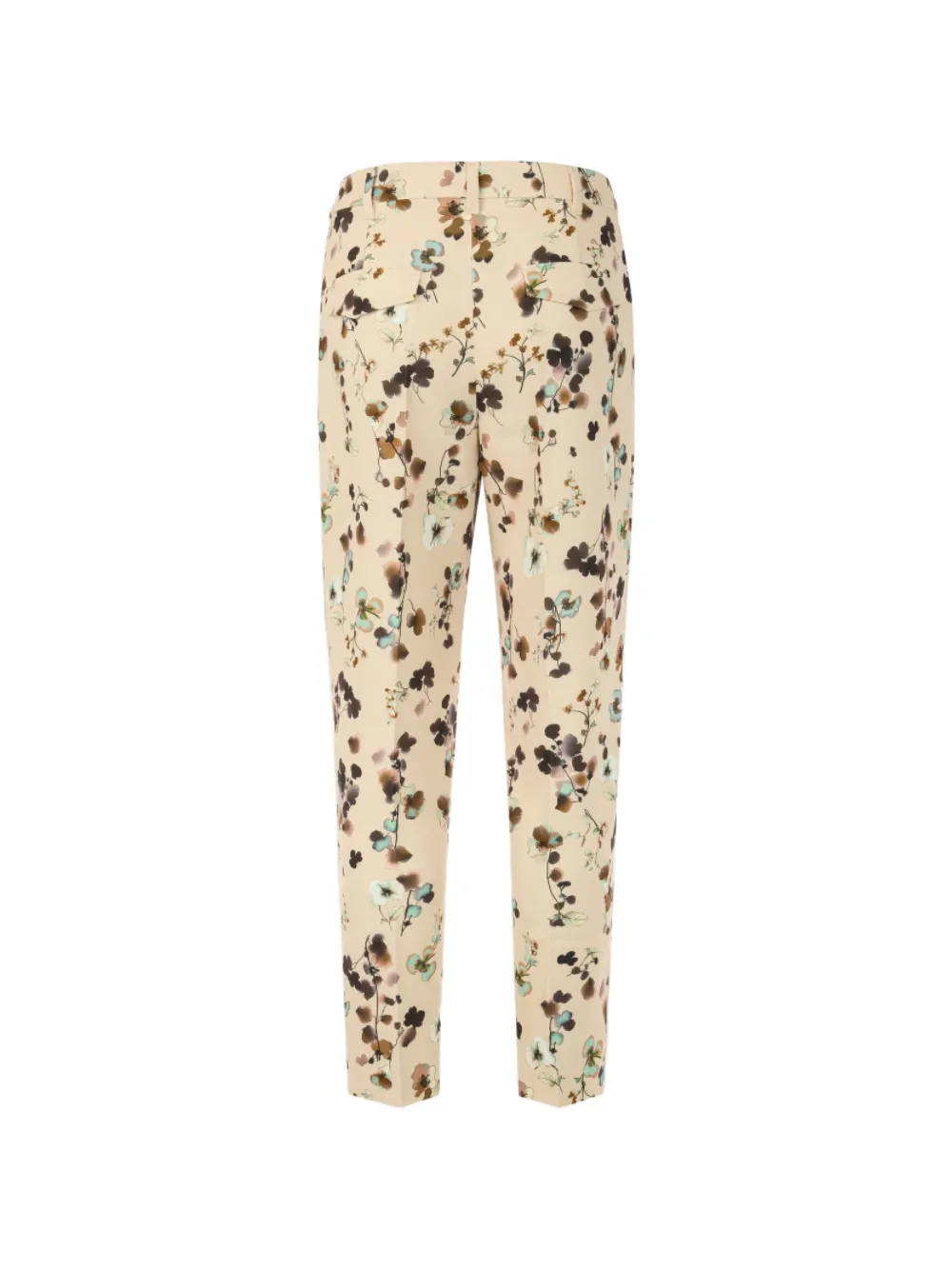 MARCCAIN floral-print pleated trousers Beige