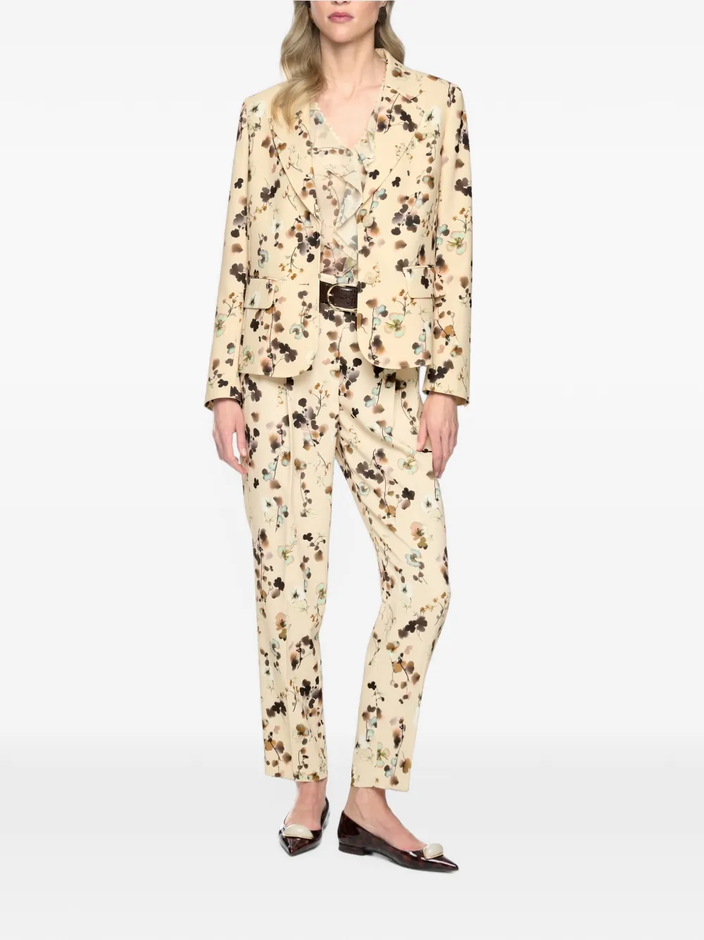 MARCCAIN Blazer met gekerfde revers Geel
