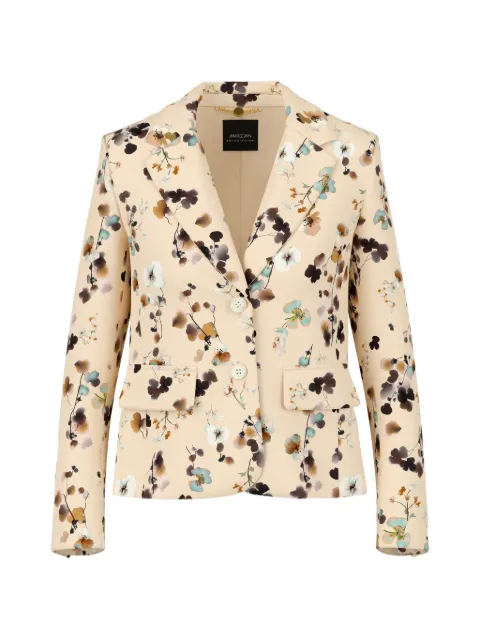 MARCCAIN floral-print notched-lapel blazer