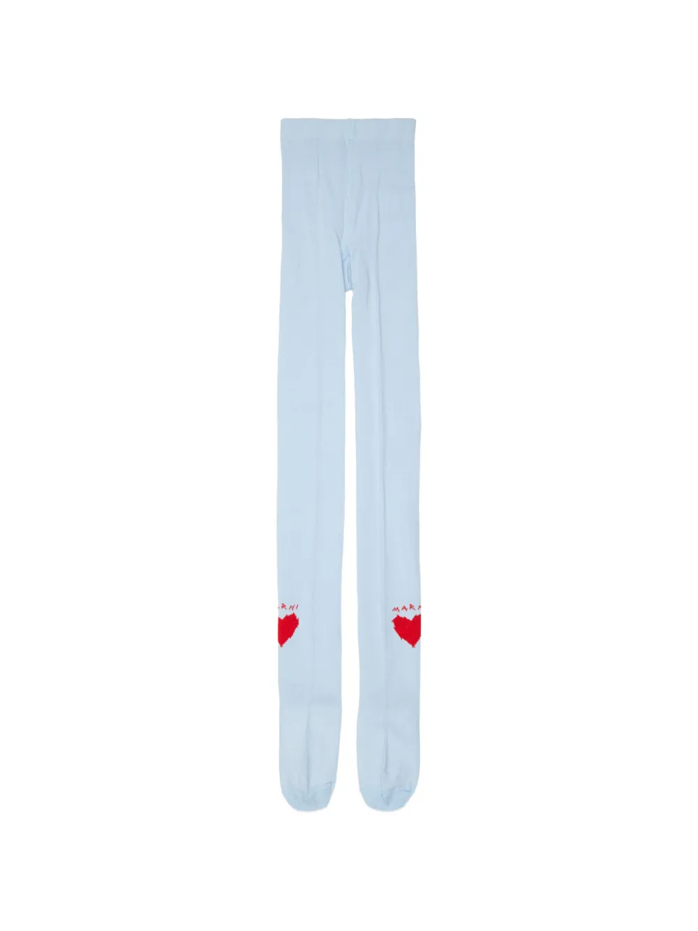 Marni Kids heart-intarsia ribbed tights - Blu
