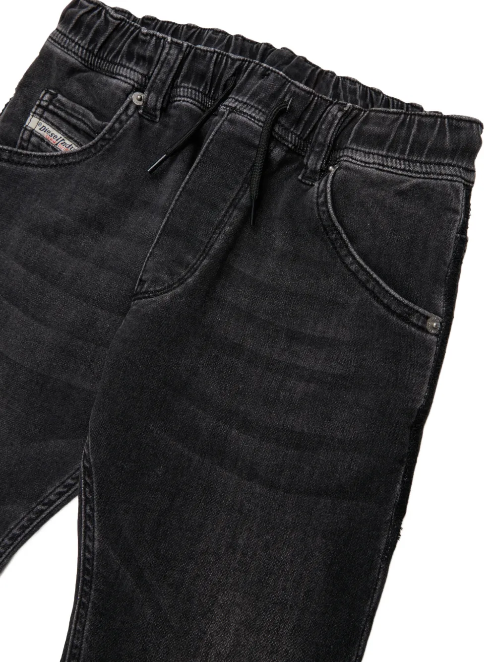 Diesel Kids Krooley Joggjeans faded-wash jeans Zwart