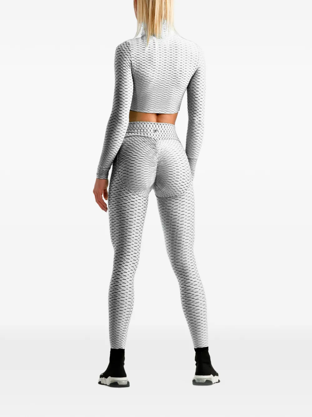 Tessitura Performance legging met 3D-textuur Wit