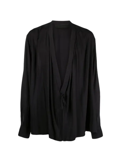 Tessitura wrap-style shirt