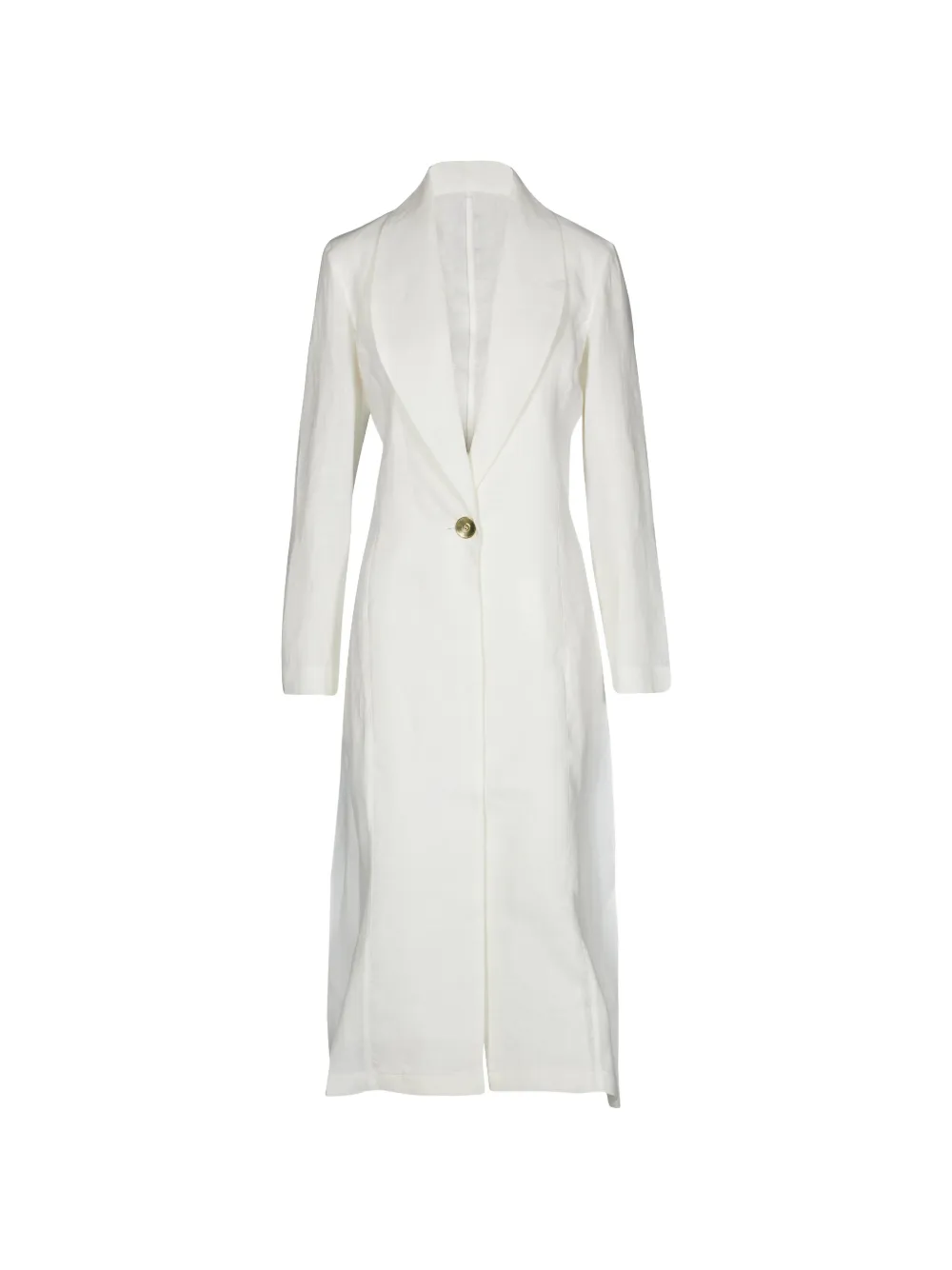 Tessitura button-up single-breasted coat