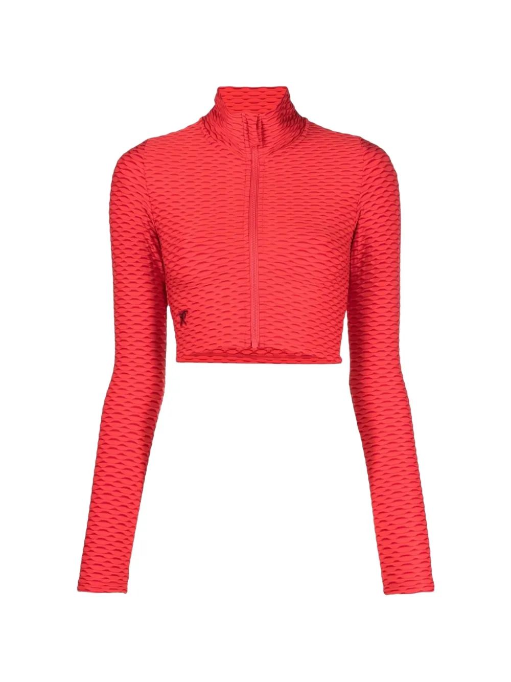Tessitura 3D-textured cropped top
