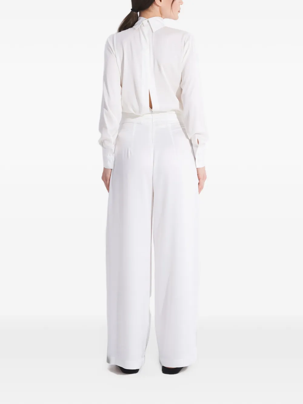 Tessitura High waist broek Wit