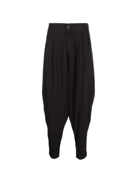 Tessitura tapered drop-crotch trousers