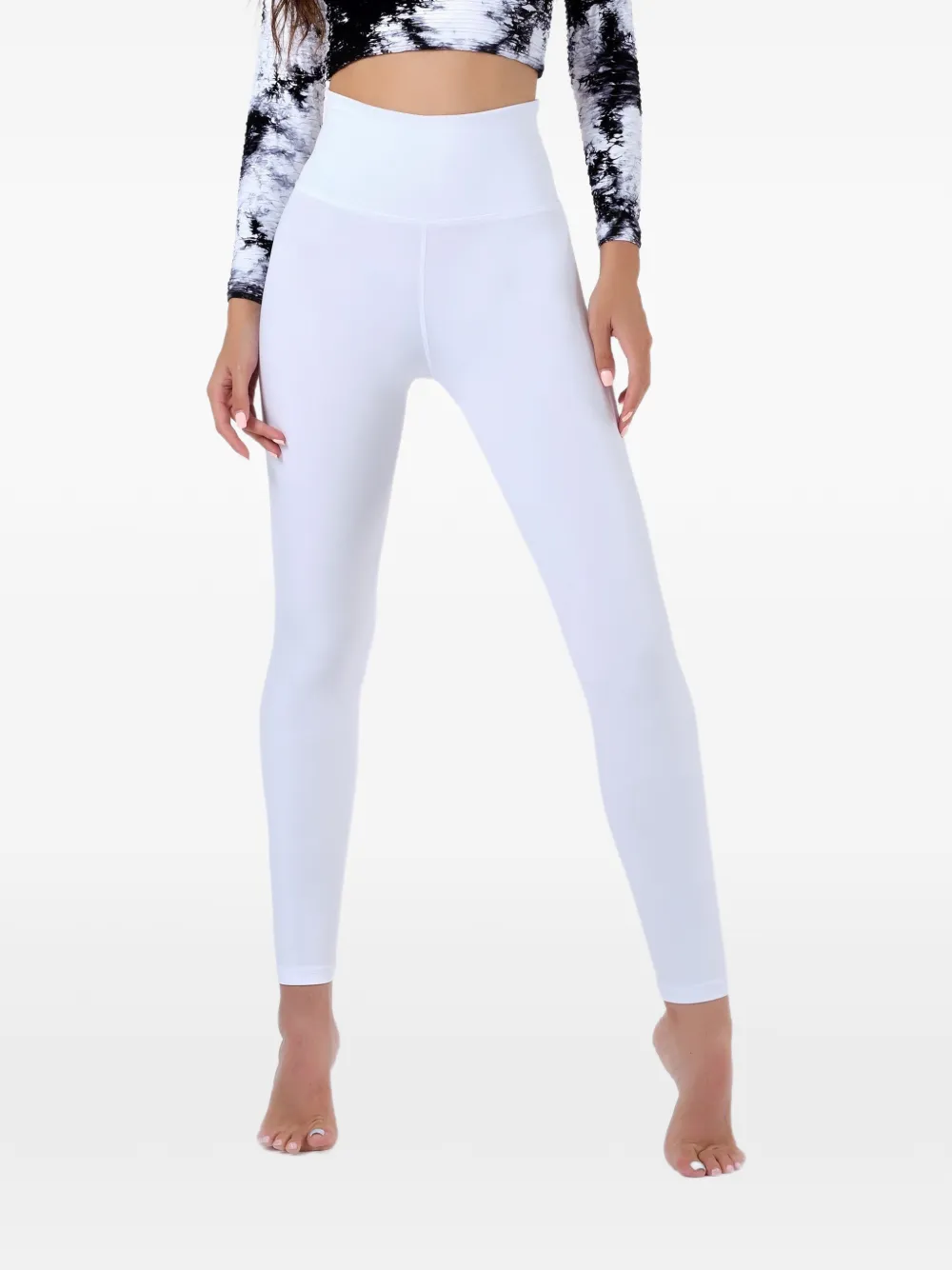 Tessitura Cross lattice-back leggings