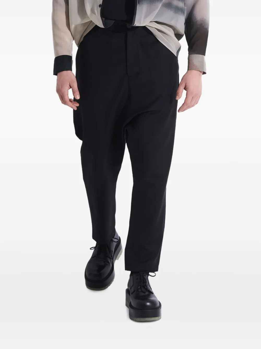 Tessitura Body Couture tapered drop-crotch trousers