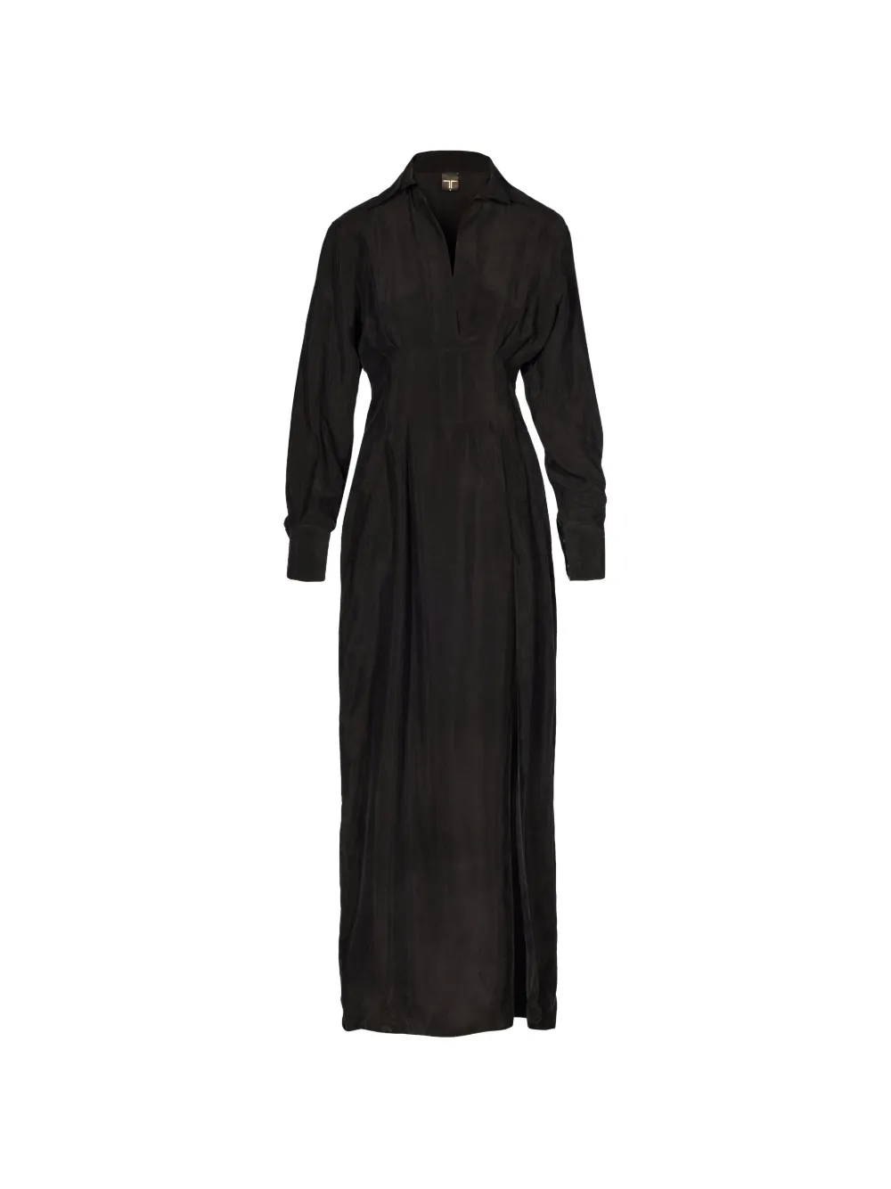 Tessitura side-slit maxi dress