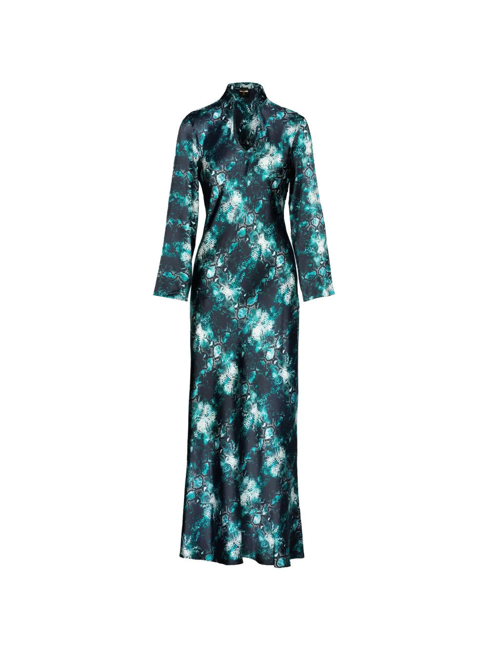 Tessitura snake-print maxi dress