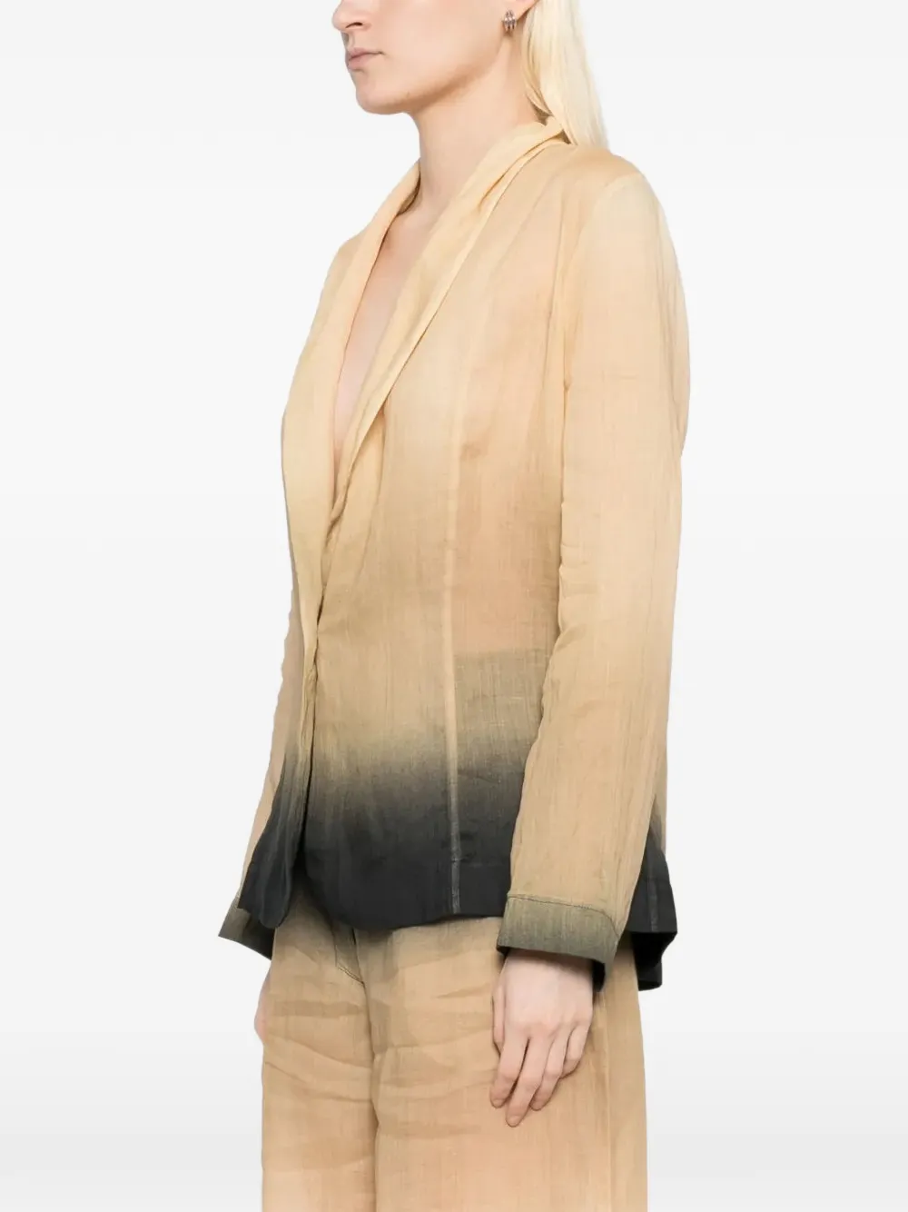 Tessitura Body Couture gradient semi-sheer blazer
