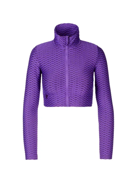 Tessitura 3D-textured performance cropped top
