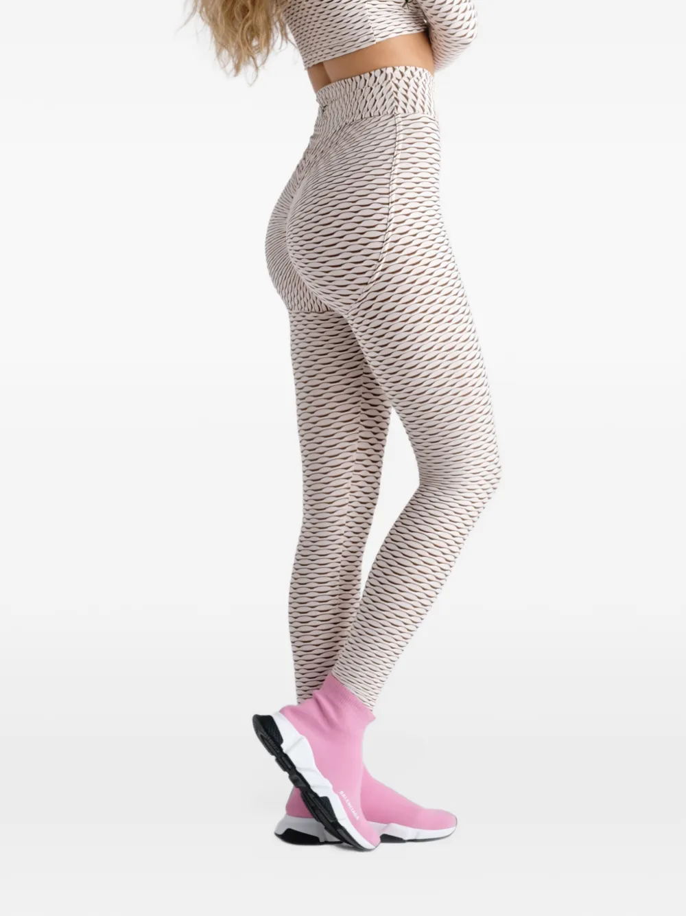 Tessitura Performance legging met 3D-effect Wit