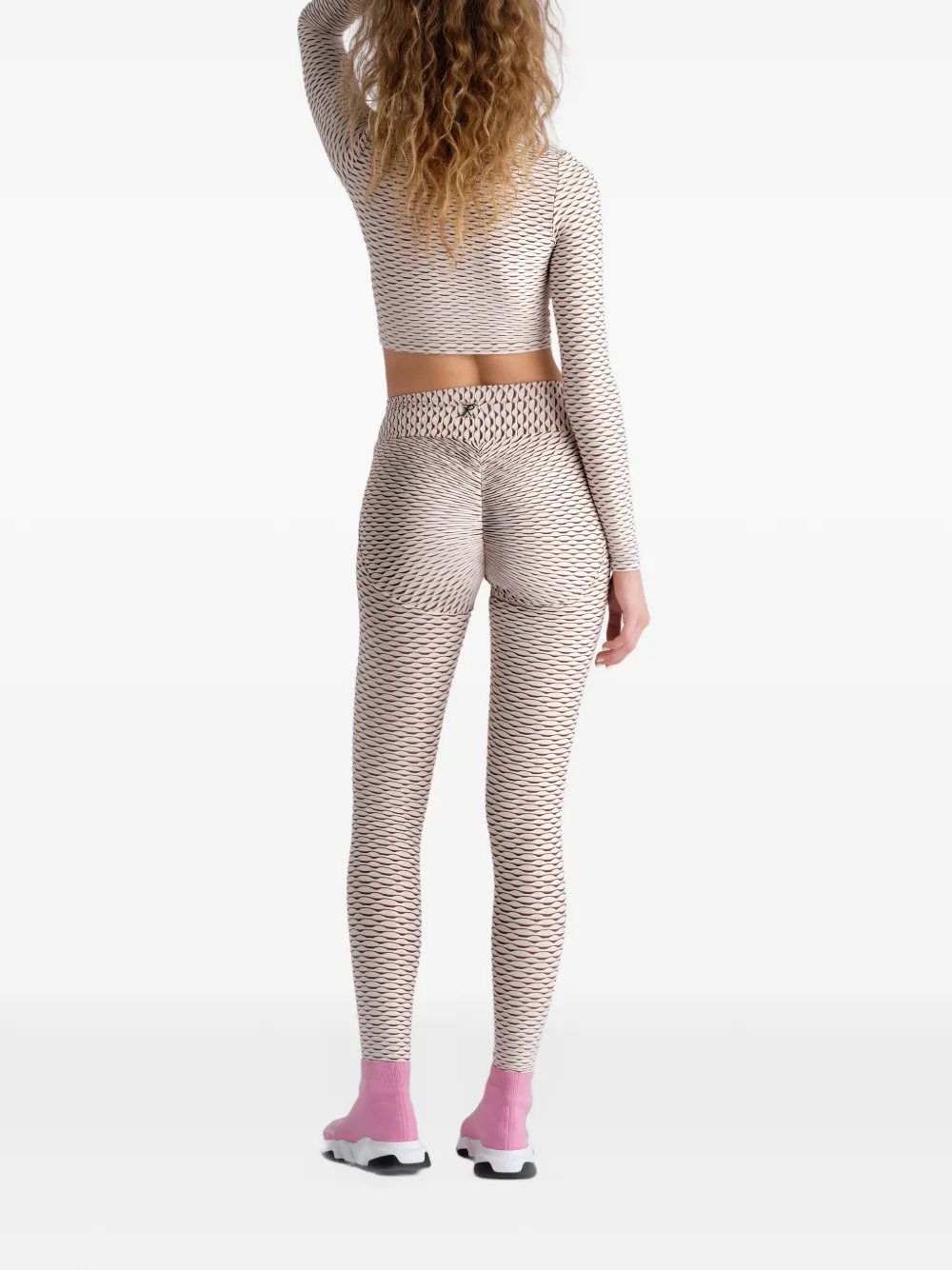 Tessitura Performance legging met 3D-effect Wit