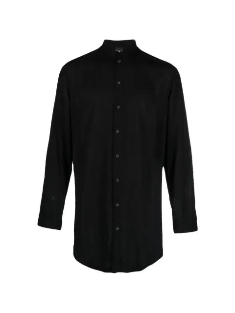 Tessitura mandarin-collar shirt