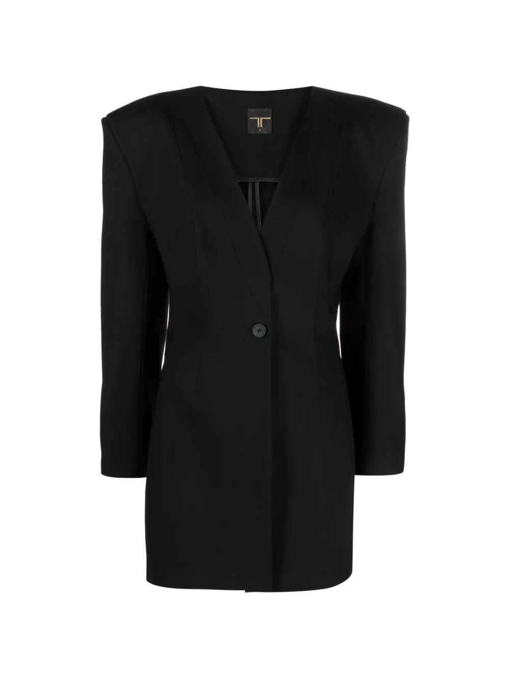 Tessitura blazer cintré à simple boutonnage - Noir
