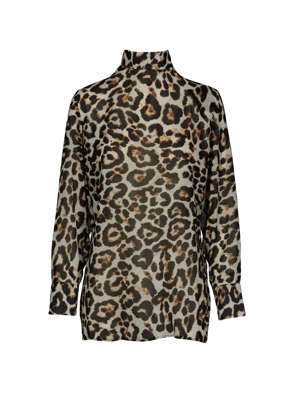 Tessitura Body Couture Blusa leopardata con cut-out posteriore - Toni neutri