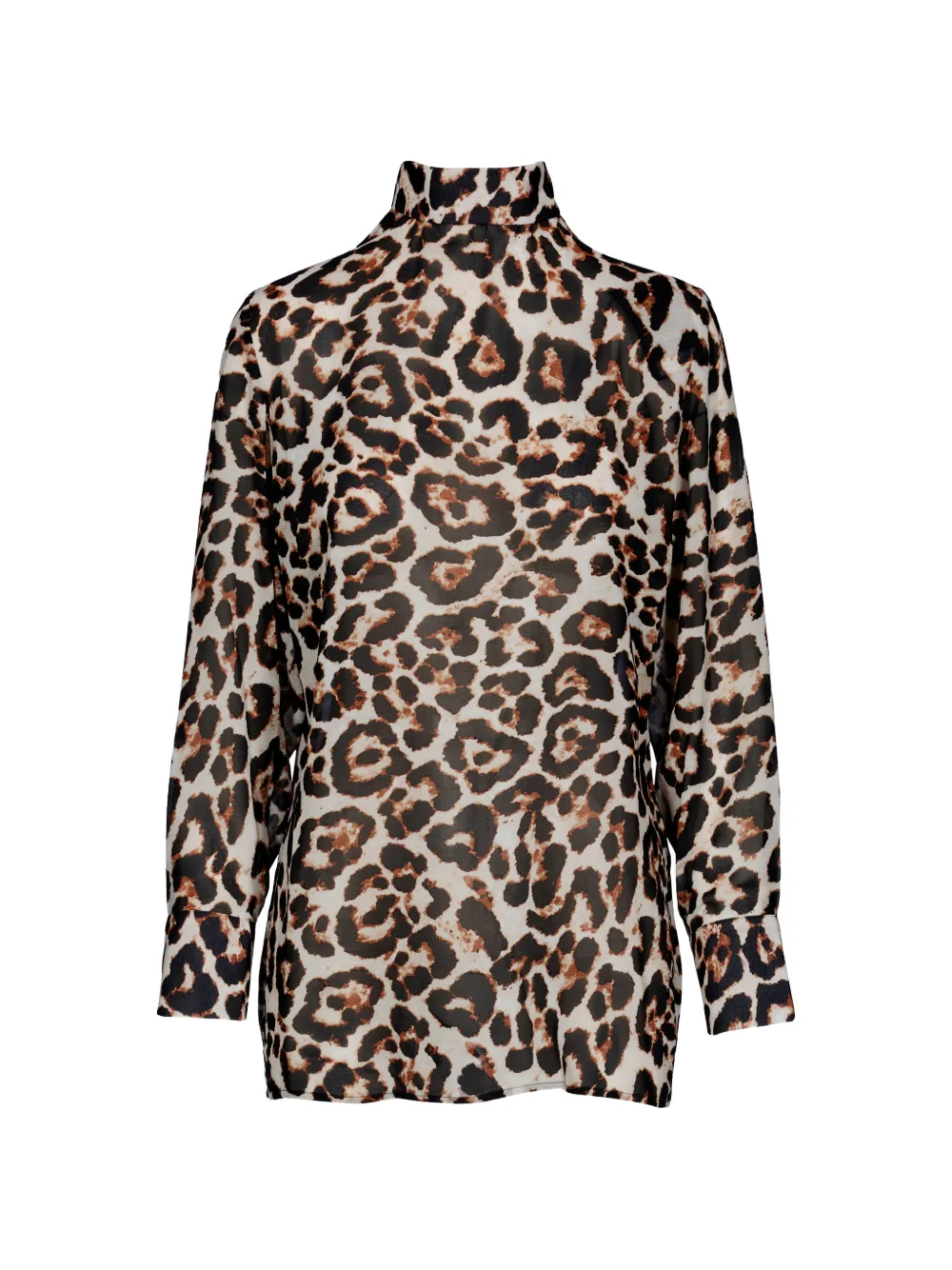 Tessitura Body Couture Blusa leopardata con cut-out posteriore - Toni neutri