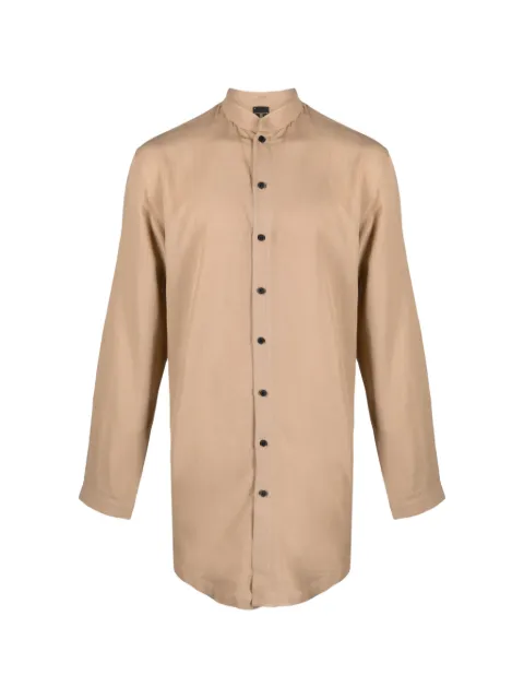 Tessitura Body Couture mandarin-collar long-sleeve shirt