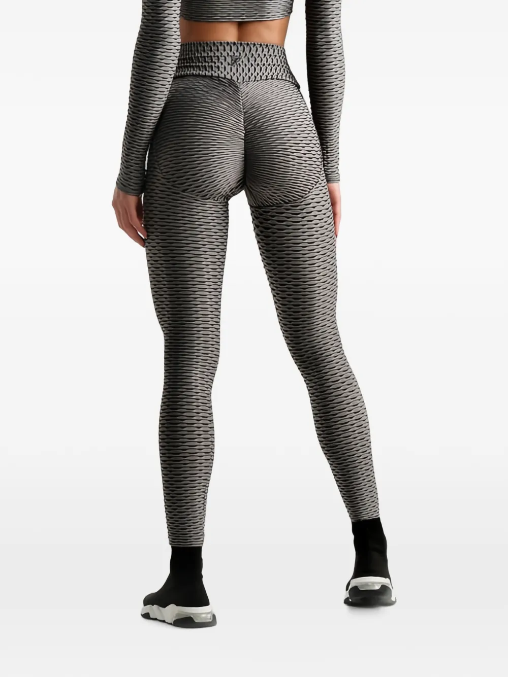 Tessitura 3D legging met textuur Grijs